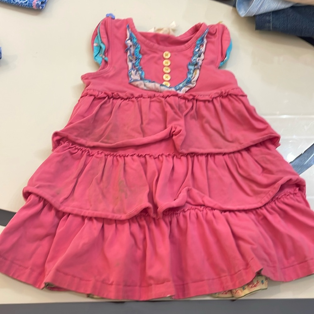 Girls Matilda Jane dress. Size 4. Stained. Worn for play.